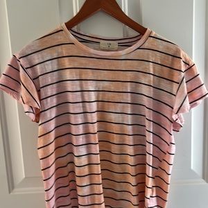 T.LA Anthropologie tie dye striped ruffle sleeve